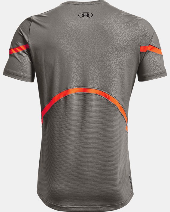 Men's UA RUSH™ HeatGear® 2.0 Emboss Short Sleeve, Gray, pdpMainDesktop image number 7